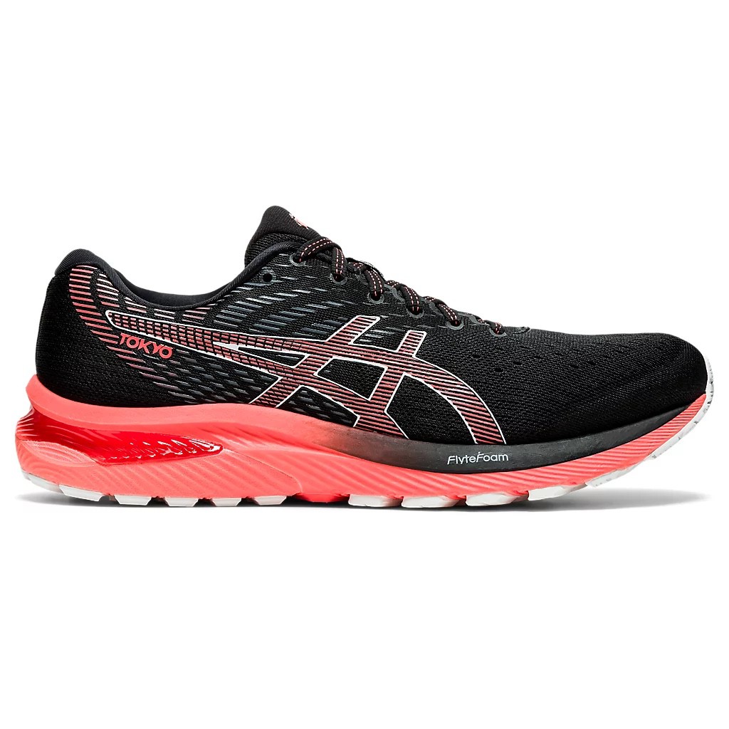 Asics Gel Cumulus 22 Tokyo Men s Black Sunrise Red Shopee Malaysia