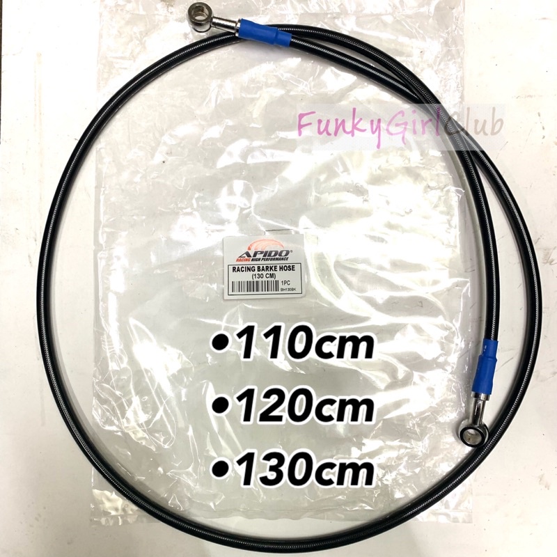 UNIVERSAL RACING BRAKE DISC HOSE 110cm 120cm 130cm SCRAMBLER MOTORCROSS ...