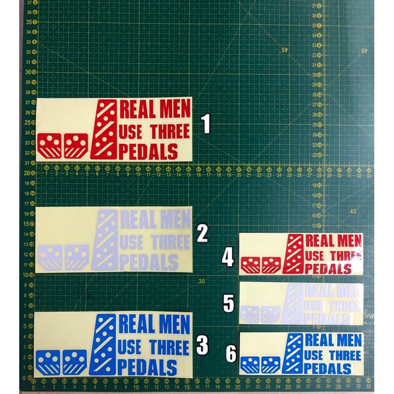Sticker kereta sticker pantul cahaya sticker real men use three pedals ...