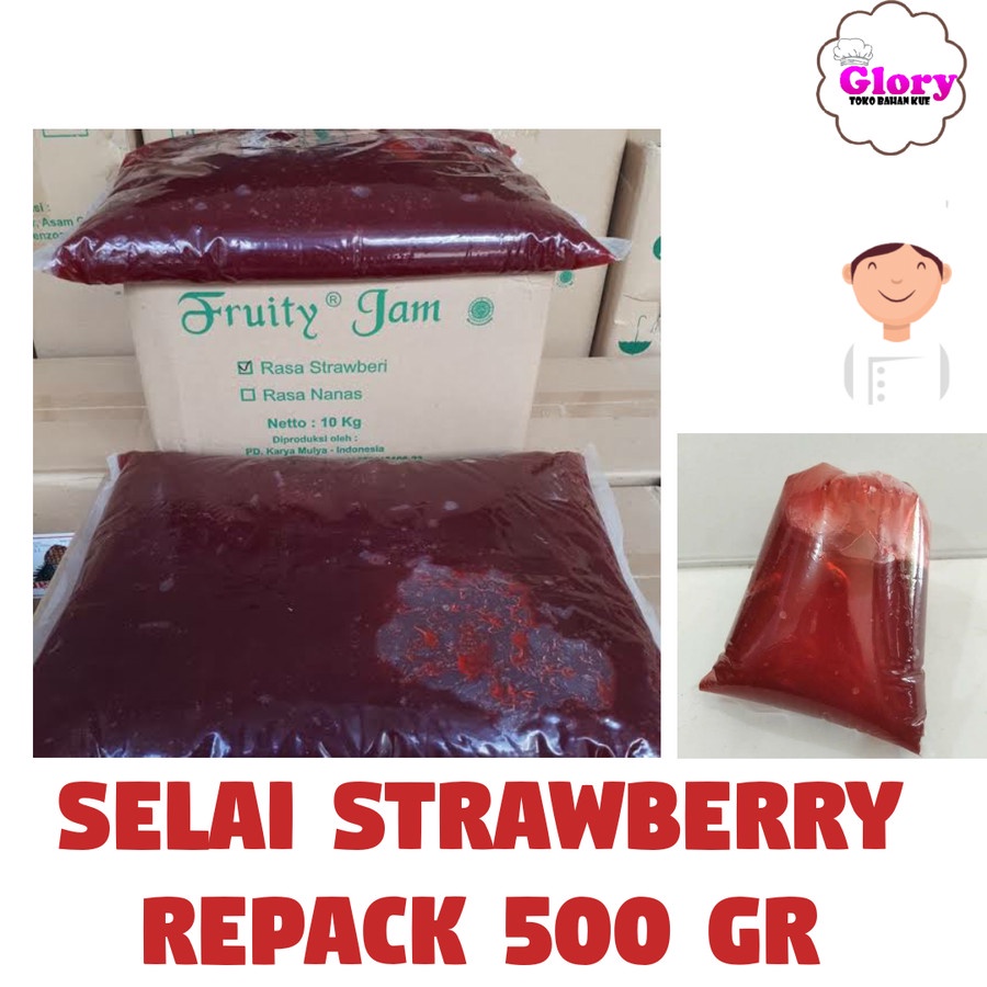 Strawberry repack Jam 500gr/toast | Shopee Malaysia