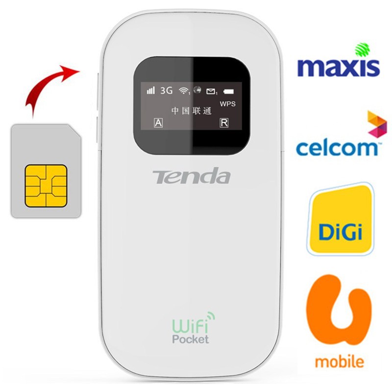 antyder Sædvanlig barrikade Official Tenda 3G Portable Broadband Wifi Modem Router 21.6mbps 3G185 MIFI  | Shopee Malaysia