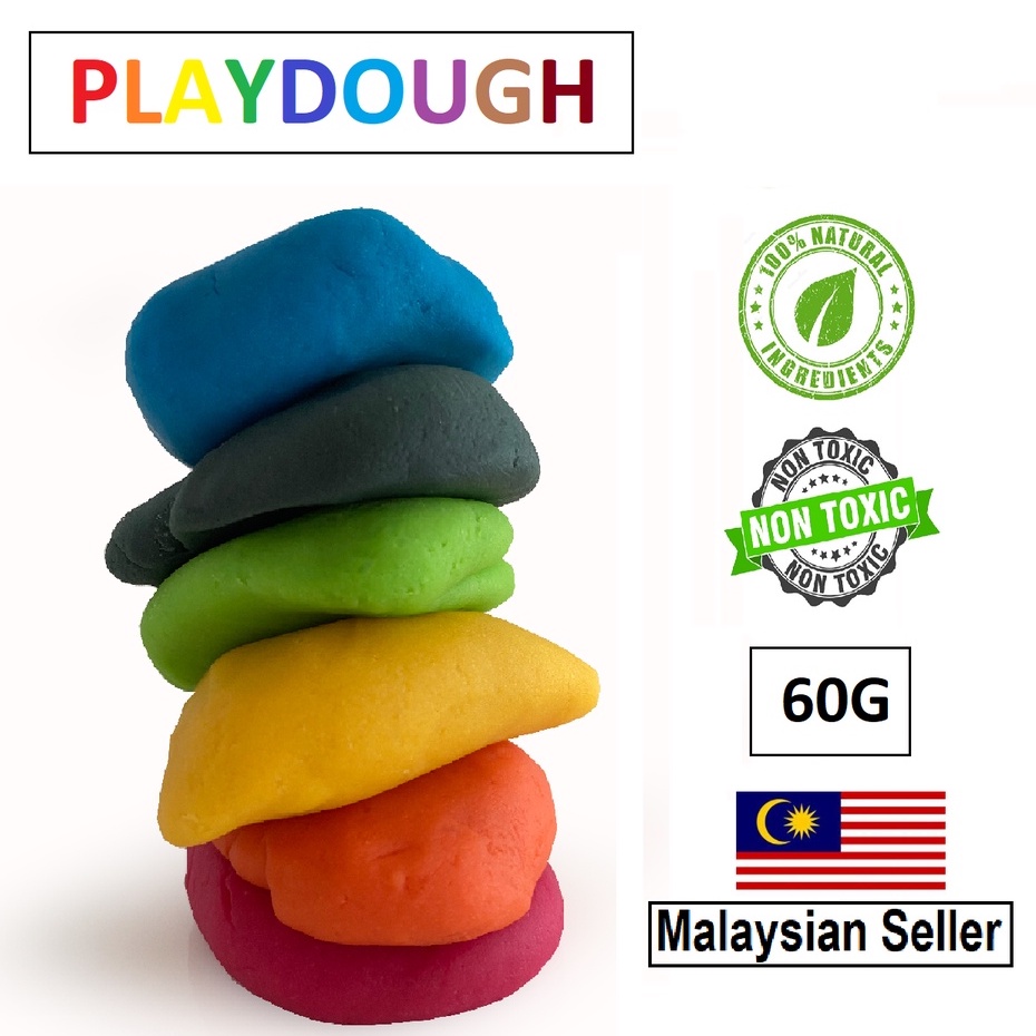 Homemade Playdough, 60g (non-toxic, kid friendly playdoh play