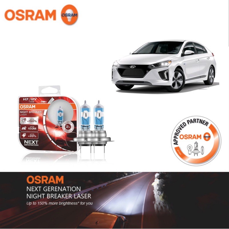 OSRAM NBL H7 Headlight Bulb for Hyundai Ioniq (AE) Hybrid (2016 ...
