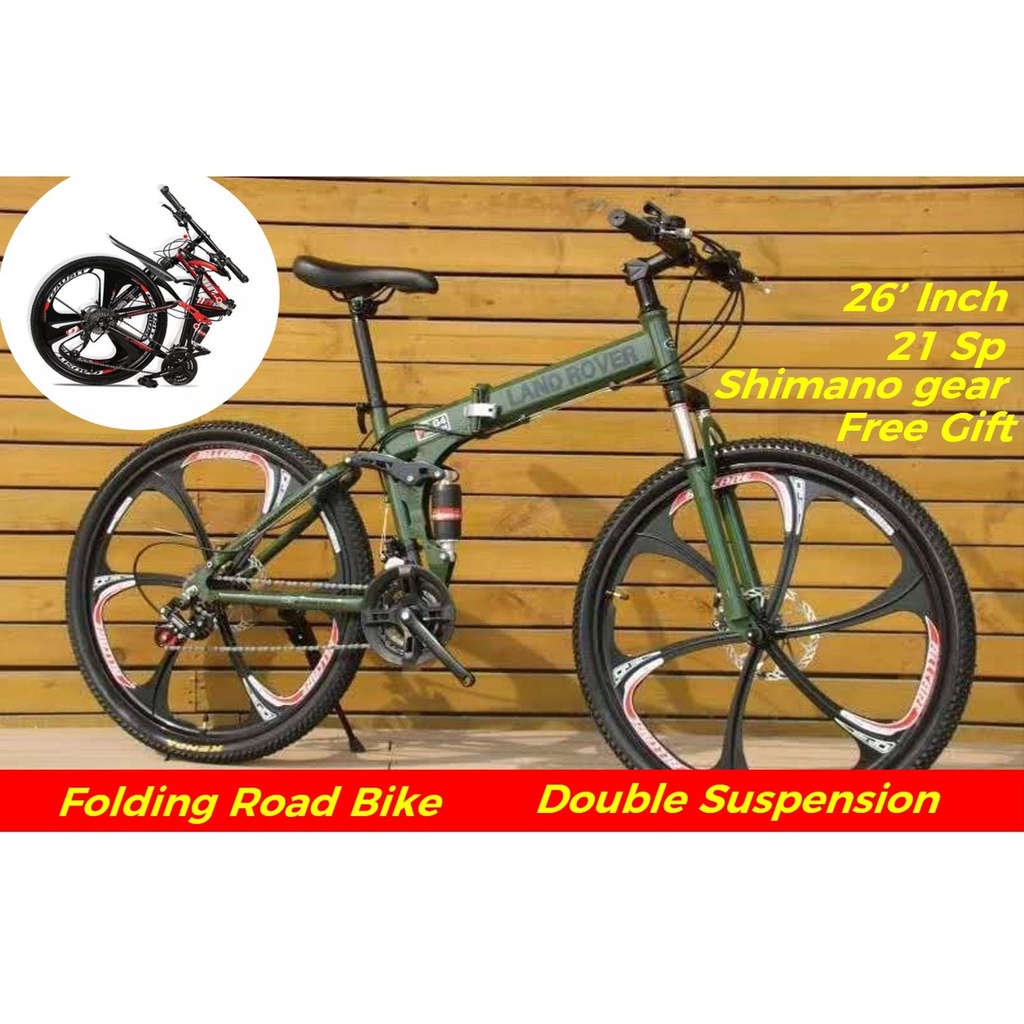 Basikal Lipat Folding Bicycle 21 Speed Road Mountain Bike Dewasa