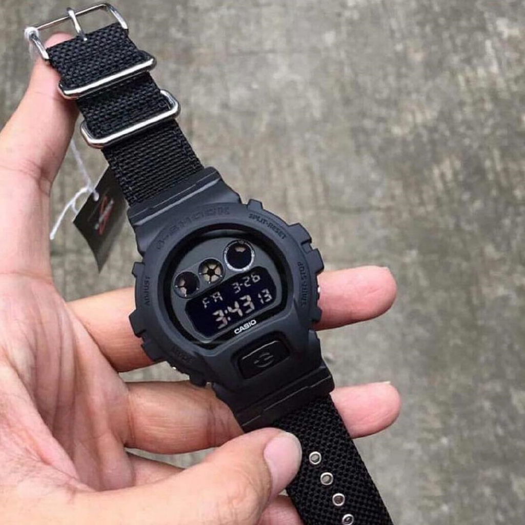 OFFICIAL WARRANTY Casio G Shock DW 6900BBN 1 Special Color Model Black Digital Cordura Nylon Fabric Watch DW6900BBN 1 Shopee Malaysia