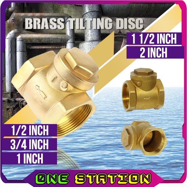 BRASS SWING CHECK VALVE 1" INCH Brass Foot Valve Spring Check Valve Non