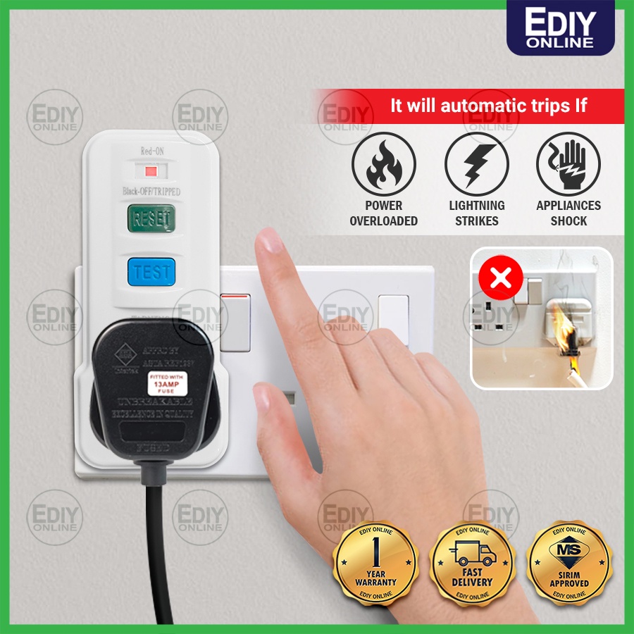 13 AMP ELCB & PLUG SOCKET TESTER / RING MAIN TESTER