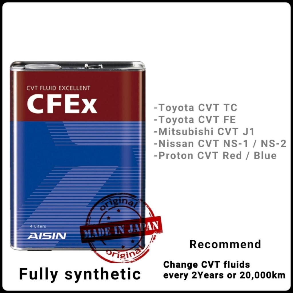 Aisin CVT Fluid Excellent CFEx - 4Liter Gear Oil / Transmission Fluid ...