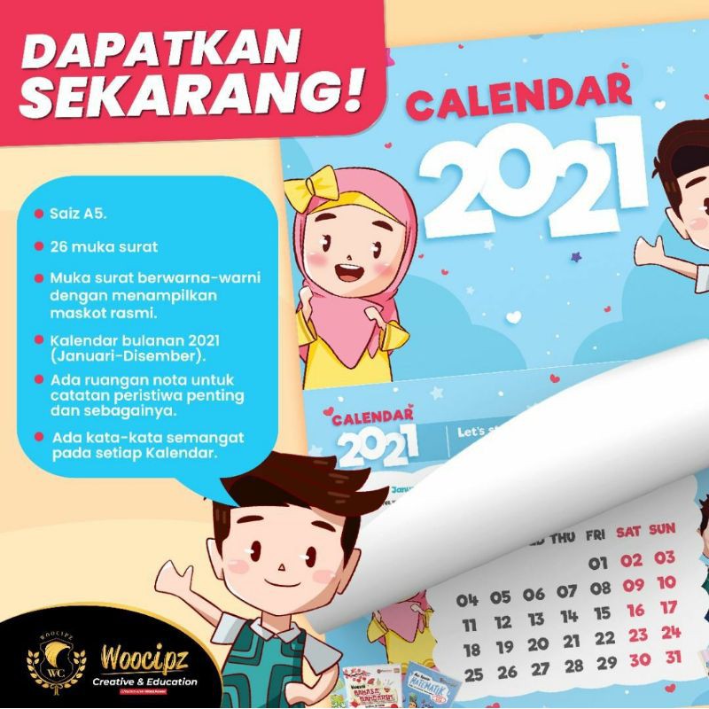 CALENDAR 2021 - BUKU NOTA KALENDAR | Shopee Malaysia