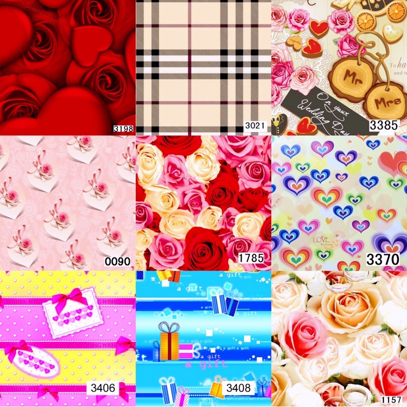 Ready stock High quality 50pcs Gift Wrapping Paper / Kertas Hadiah ...