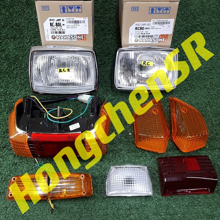 SUZUKI RC80 L RC100 RC100L RC100 L RC80L HEAD LAMP SET TAIL LAMP LEN ...
