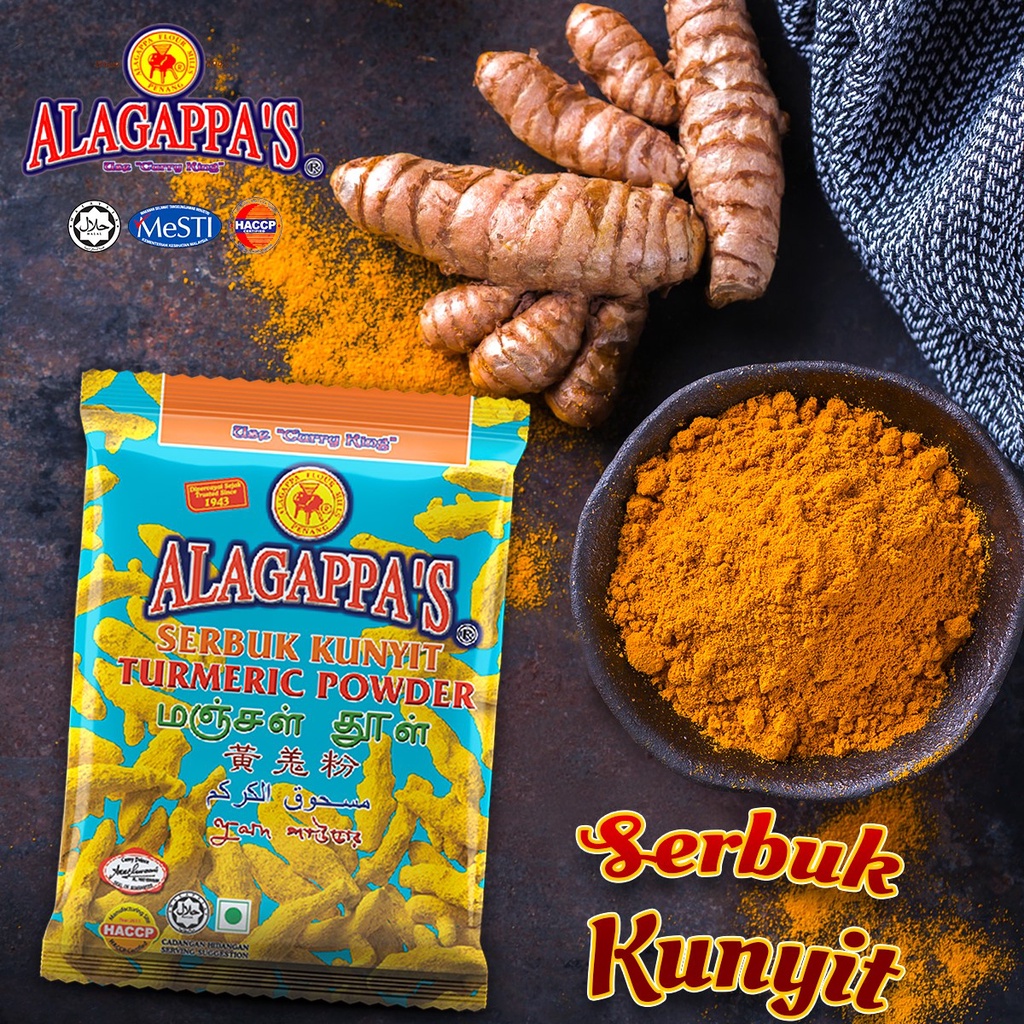 Alagappas Original Serbuk Kunyit Alagappas Original Turmeric Powder 100gm And 230gm Shopee 5429