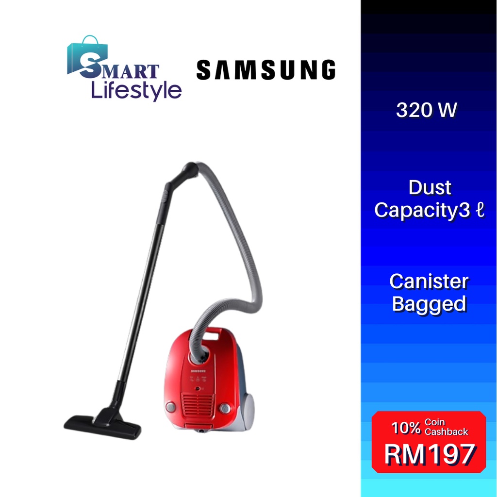 Samsung Canister Bagged with Easy Dust Blowing function, 320W