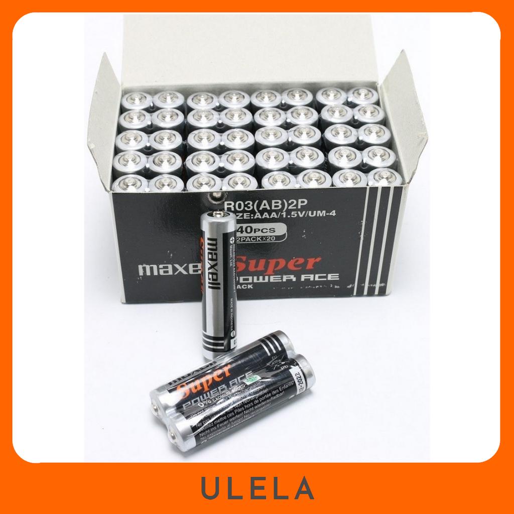 🔥 Original MAXELL Super Power Ace Black Heavy Duty [40pcs/box] Bateri ...