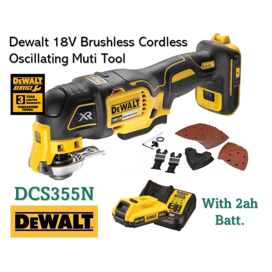 Dewalt DCS355NXJ 18V XR Brushless Cordless Oscillating MultiTool With