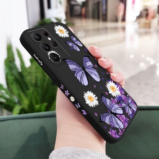 Purple Butterflies Phone Case For Samsung Galaxy S23 S22 FE Ultra