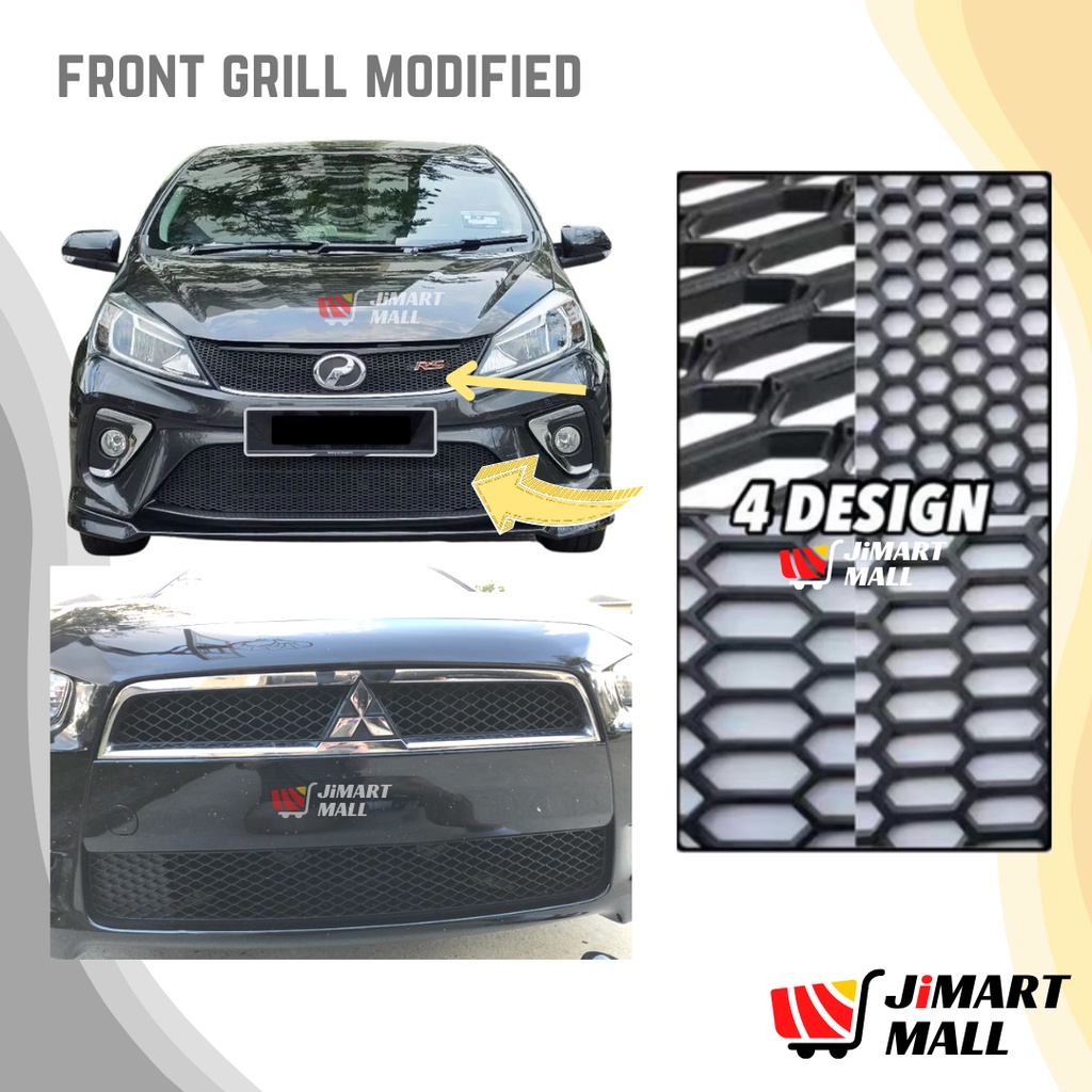 UNIVERSAL CAR FRONT GRILL DIY Modified Racing Bumper