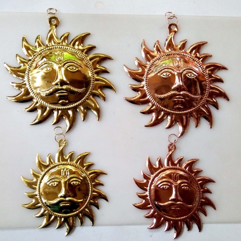 Suriyan (Sun Face) Wall Hanging Vastu Showpiece In Gold & Copper ...