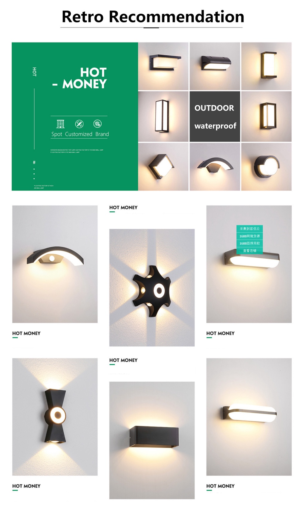 Lampu dinding Outdoor Wall Light Ip65 Waterproof Lampu led Wall Lamp ...