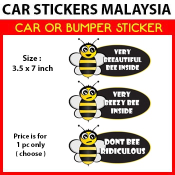 Car Sticker or Bumper Sticker - Bee Beautiful Beezy Ridiculous | Shopee ...