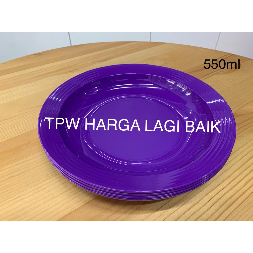 Tupperware Large Deep Plate Set(4pcs) /Pinggan Makan Budak Purple ...