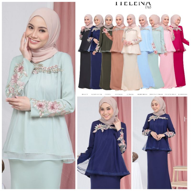 Baju Kurung Helena Babydoll Peplum Helena Kurung Modern 765 Kurung Lace Blouse Baju nikah tunang Mini Kurung dress Shopee Malaysia