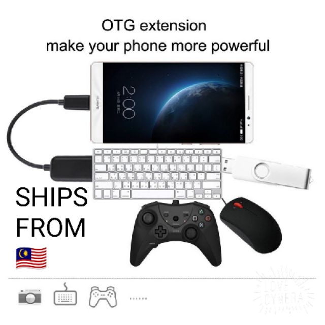 OTG Cable Ready Stock 🇲🇾 Android to Pendrive/Keyboard/Mouse Connector