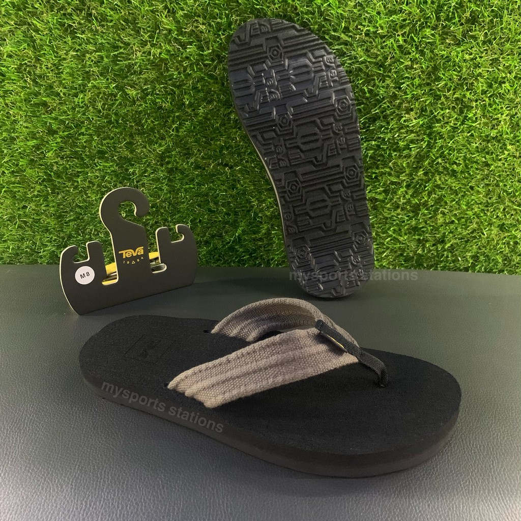 Teva Mens Mush II Canvas 1004890 DUNE DRIZZLE Slippers Sandals Flip Flops 100 Original Ready Stock