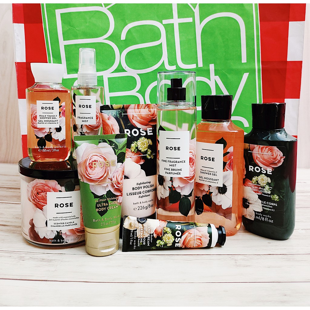 Rose Bath & Body Works Fragrance Mist Shower Gel Body Lotion Body Scrub