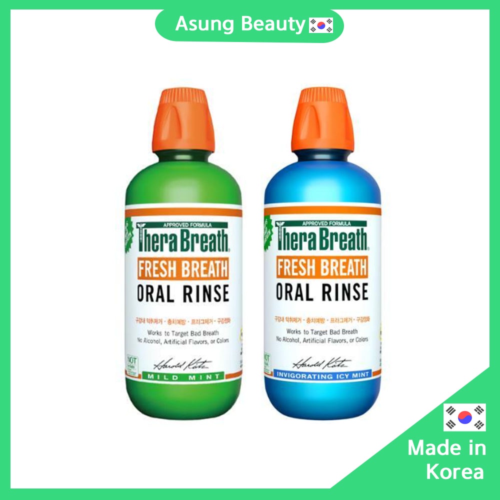 [THERA BREATH] Oral Rinse Mouthwash 473ml (Mild Mint / Icy Mint