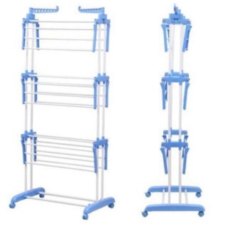 KAUKAU 3 Tier Foldable Clothes / Towel Drying Racks Clotheslines ...