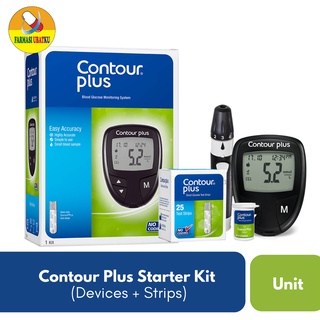 Contour Plus Blood Glucose Monitoring System Glucometer With 25's FREE  Strips