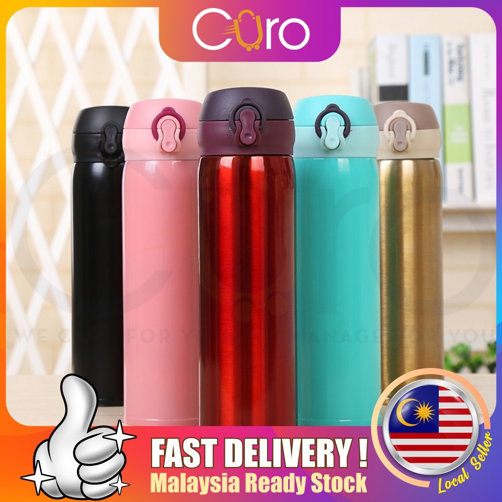URO 500ml Simple Design 304 Stainless Steel Thermos Flask 500ml Vacuum