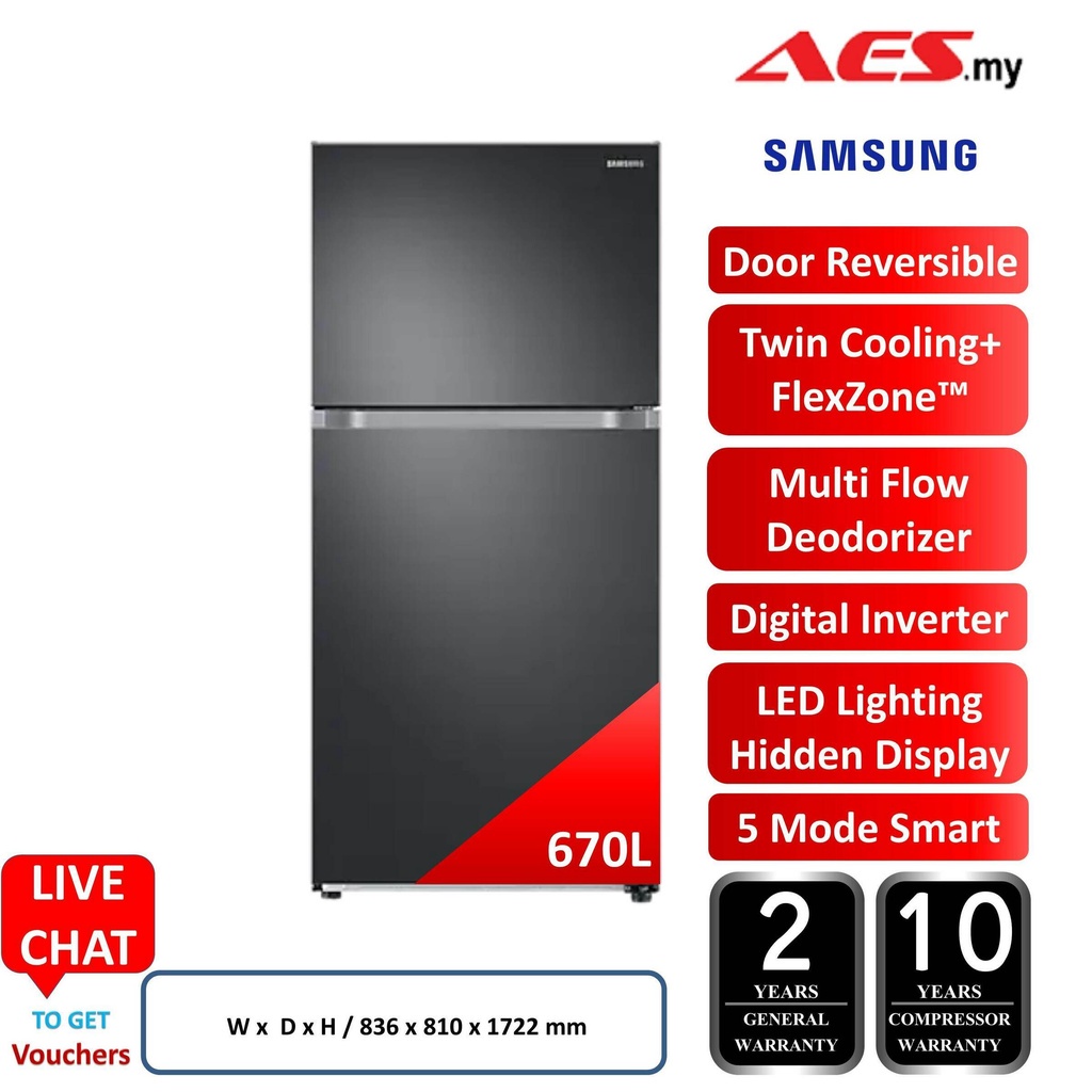 SAMSUNG 670L TWIN COOLING PLUS SMART CONVERTIBLE BOTTOM FREEZER DIGITAL