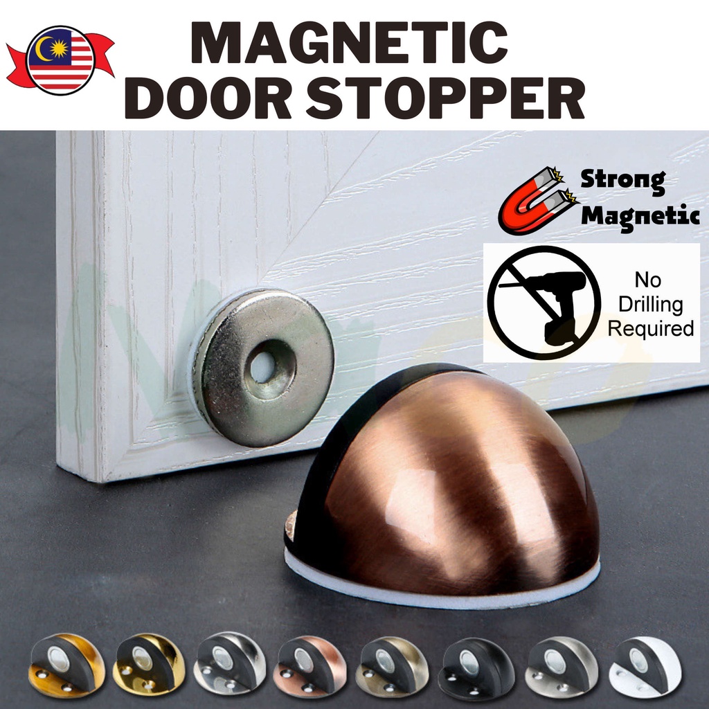 Stainless Steel Magnetic Door Stopper Rubber Door Stopper Door Holders ...