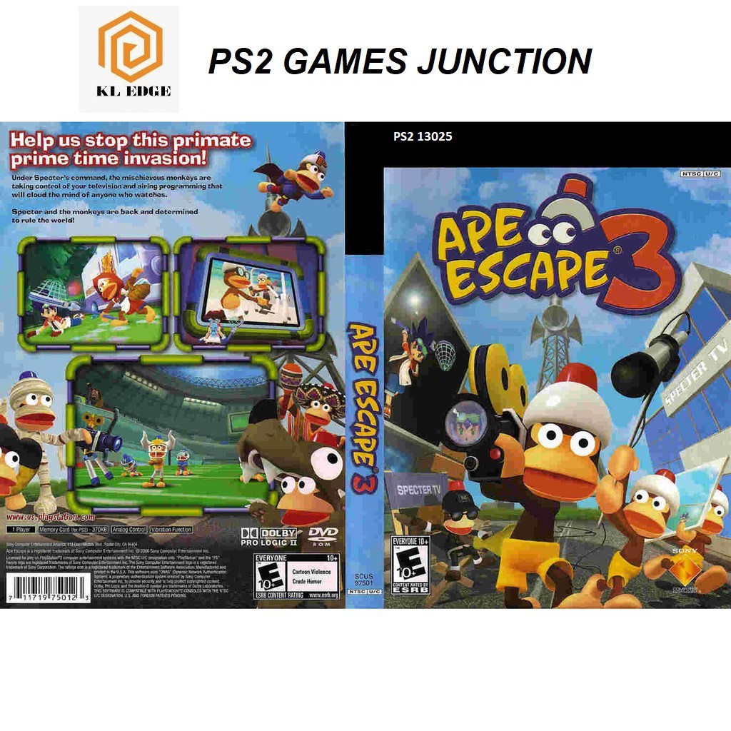 🔥PS2 CD DVD Games🔥 Ape Escape 3 (Dvd games) | Shopee Malaysia