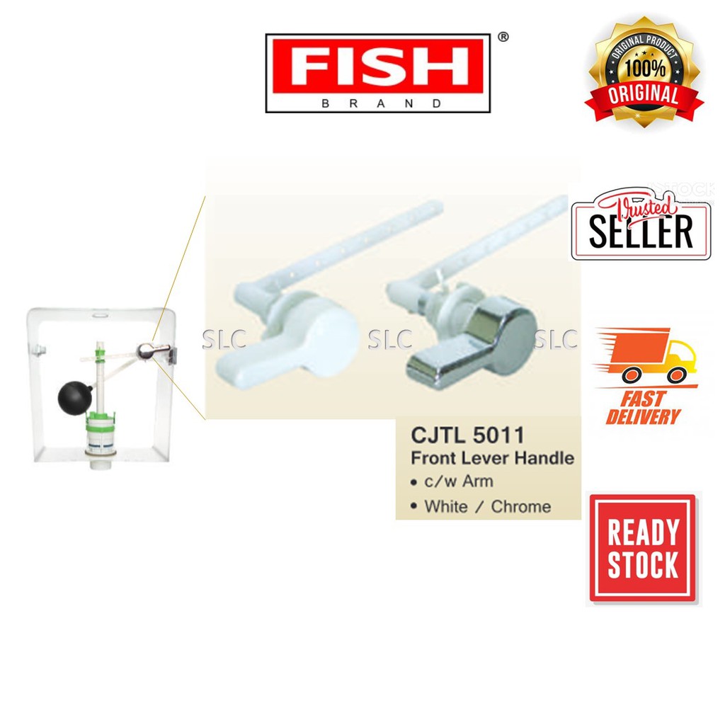 FISH Brand Front Lever Flush Handle CJTL 5011 Low Level Toilet Cistern ...