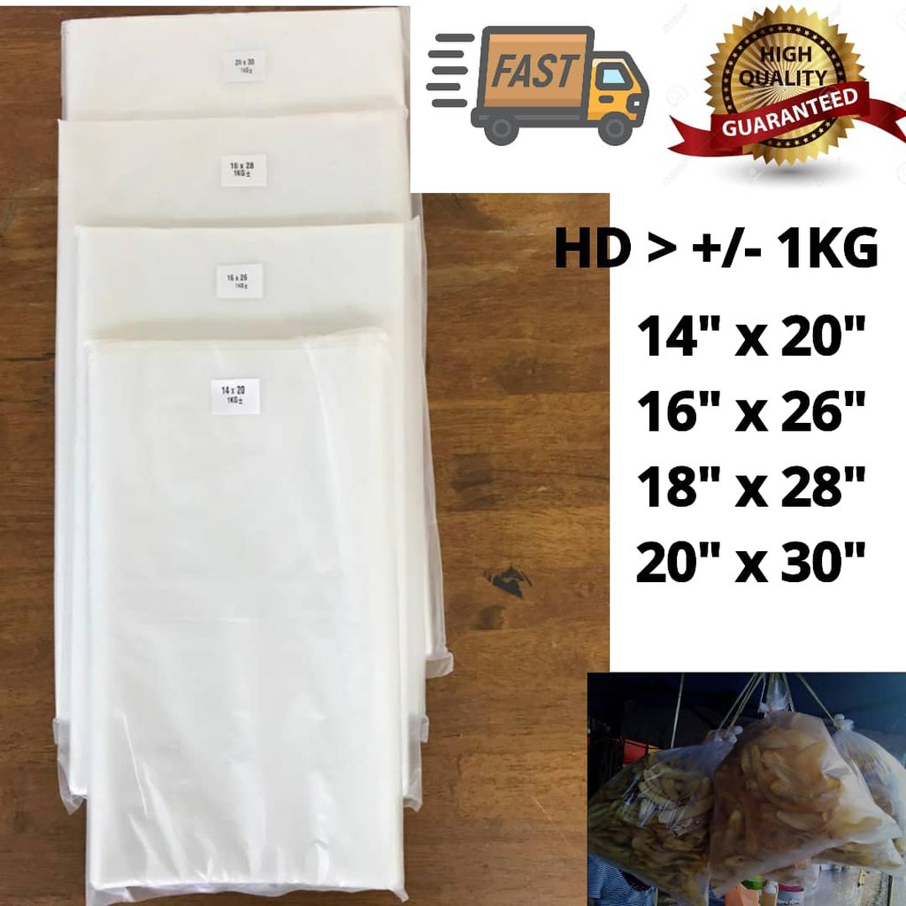 PLASTIC BAGS (HD) / BAG PLASTIK - SUPER LARGE | Shopee Malaysia