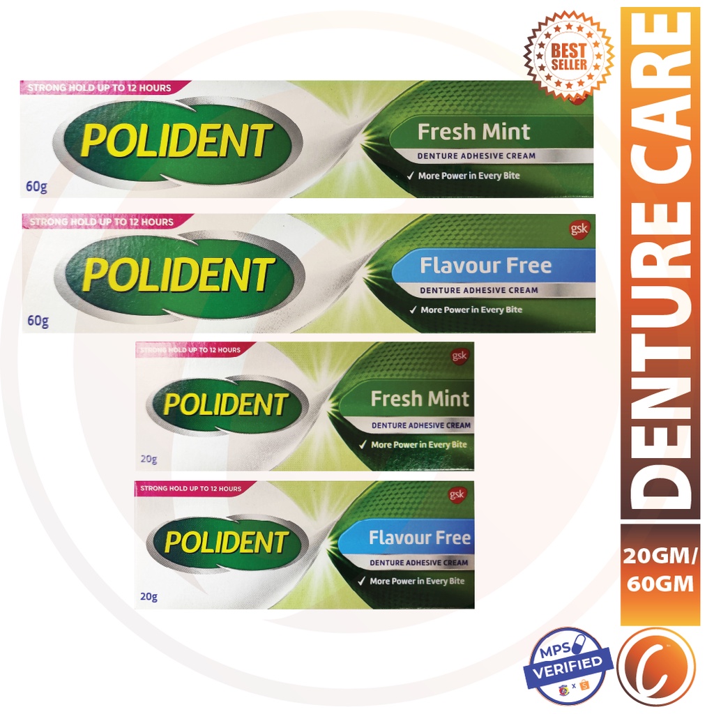 GSK Polident Denture Adhesive Cream 20/60G Shopee Malaysia