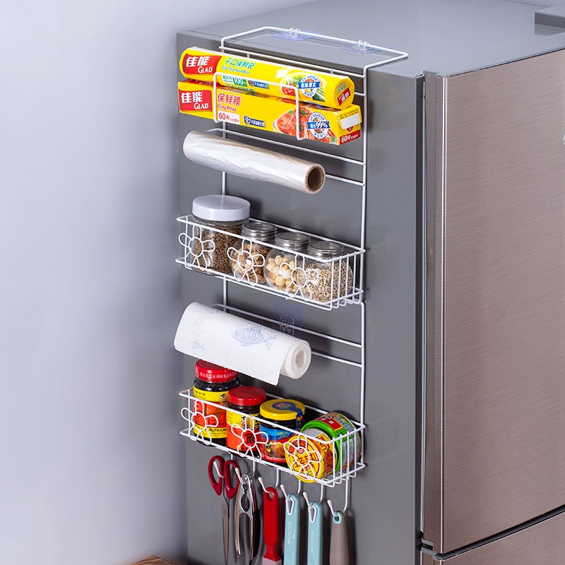 6 Layer Refrigerator Hanging Rack Organizer Hooks Side Mounted ...