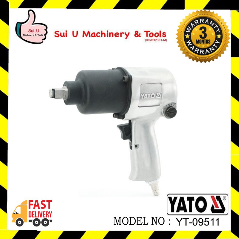 Yato 81133 Marteau Pneumatique - Burineur à Air Comprimé Avec 3 Burins - 4500 Coups/min - 6.3 Bar
