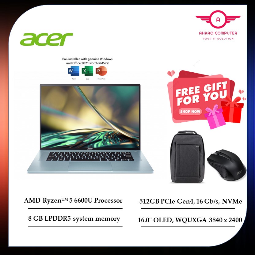 Chargeur USB-C Acer Swift Edge (SFA16-41) – 65W Original, Petit Format, Neuf
