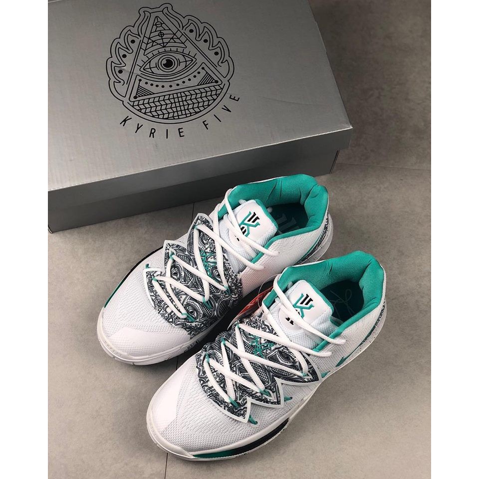 Nike Kyrie 5 PE White green Shopee Malaysia