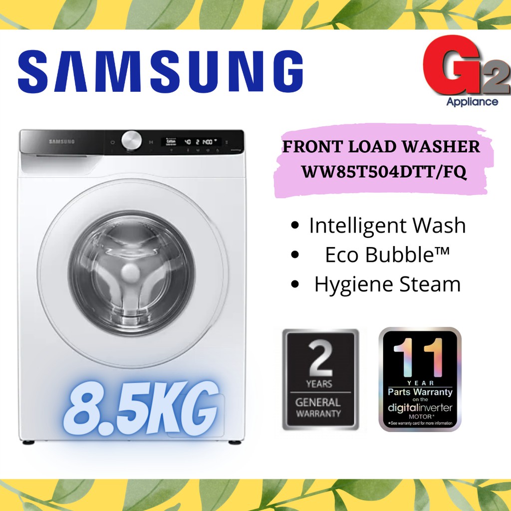 Samsung 8.5kg Front Load Washer with AI Ecobubble WW85T504DTT/FQ