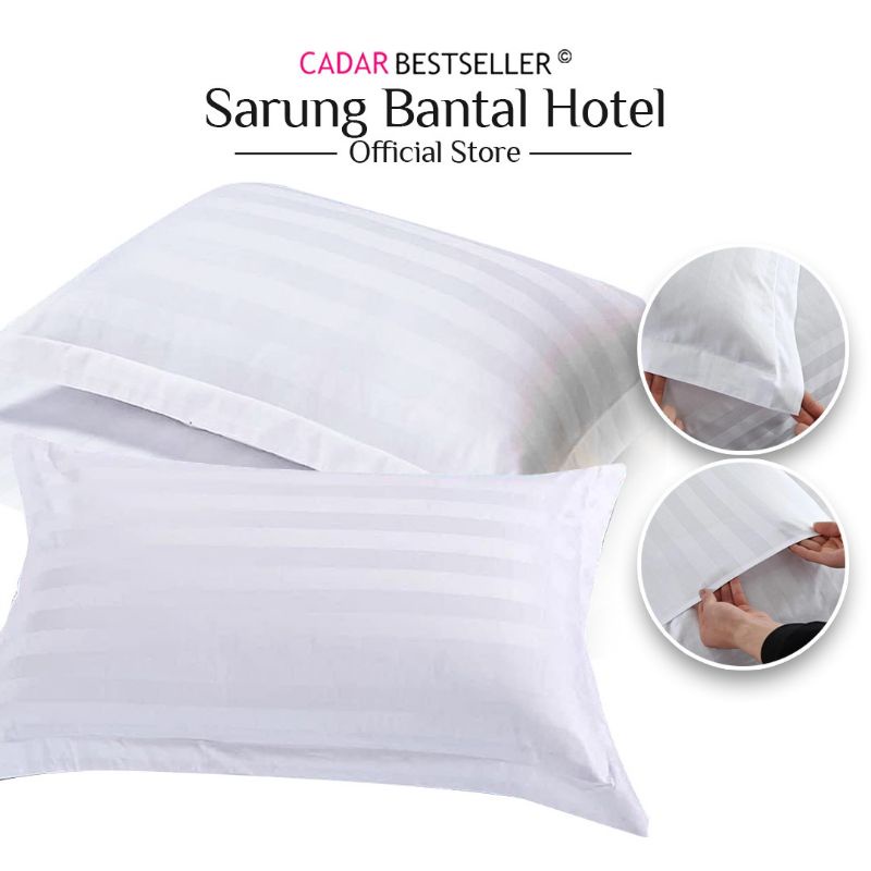 Cadar Bestseller Ak 1041 Size Besar Sarung Bantal Hotel Putih Sarung