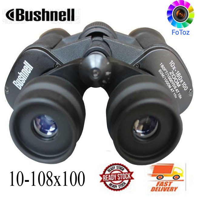 Bushnell Binocular 10x-180x100 HD High-Powered Magnification (Black ...