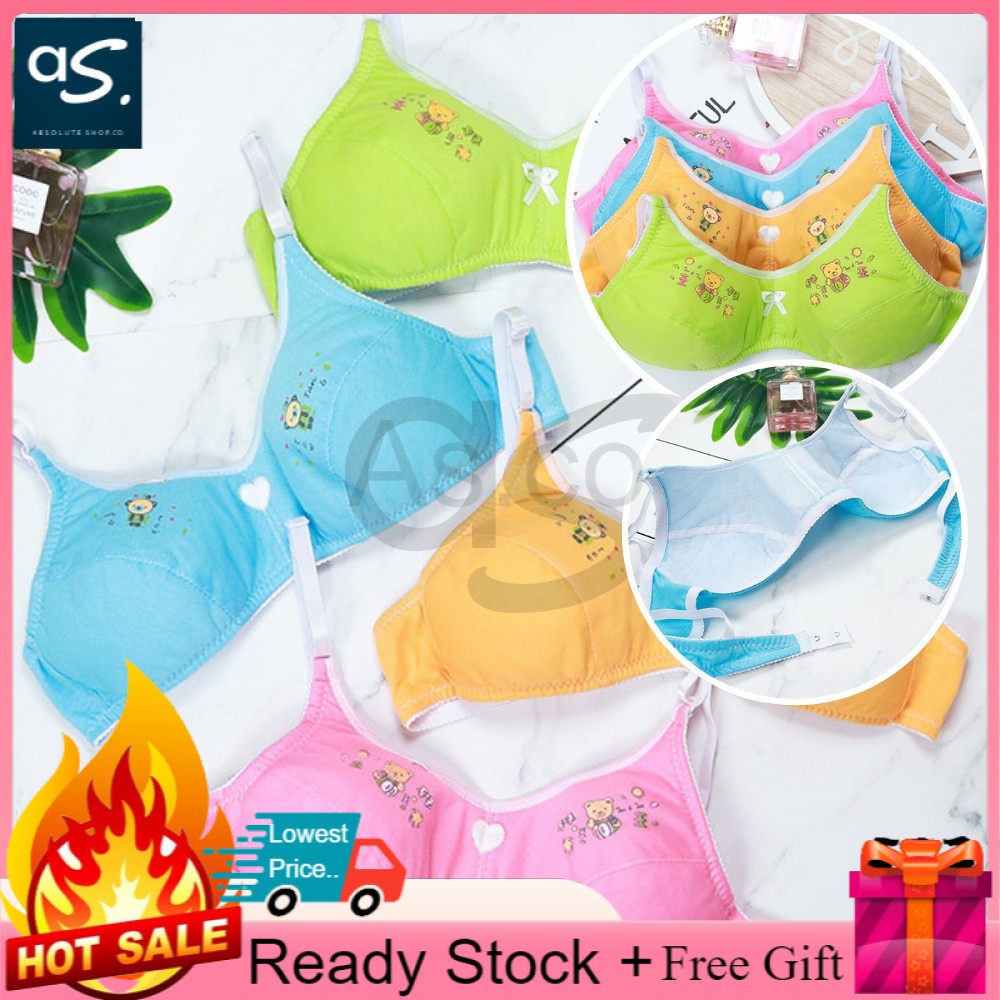 Bra Murah Remaja Perempuan Girls Multi Colors Soft Cotton Teenage  Comfortable Young Girl Puberty Lingerie Bra