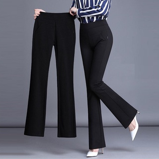 Plus Size M-5XL Women Long Pants Korean Style Casual Vintage Black