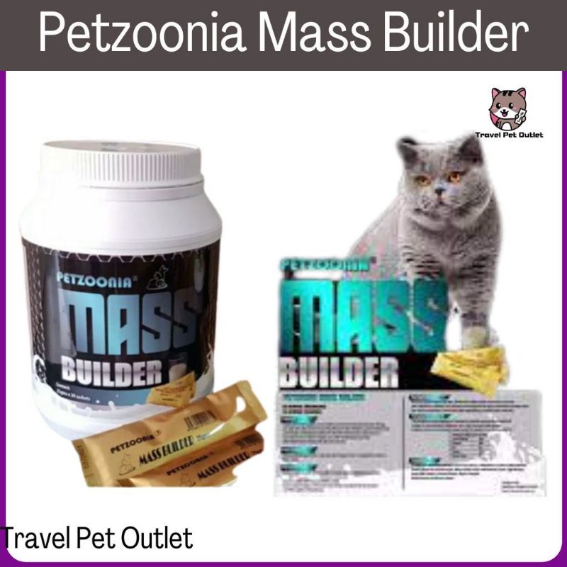 Petzoonia mass builder 25g cat booster pet booster vitamin kucing