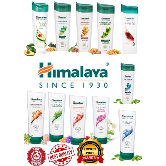 Himalaya Herbal Shampoo 200ml 400ml(Anti HairFall,Gentle Daily Care ...